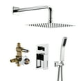 thumbnail image 1 of sumerain Shower System Includes 8 Inches Rain Shower Head With Handheld, Solid Brass Pressure Balance Valve, Chrome Finish, 1 of 9