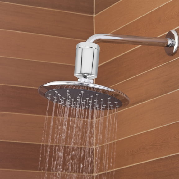 Shower Water Filter ABS Bathing Water Purifier with Two Filter Improved Water Quality Water Purifier Replaceable Filter Safe and Water Saving Bathing Water Purifier Suitable for Bathroom