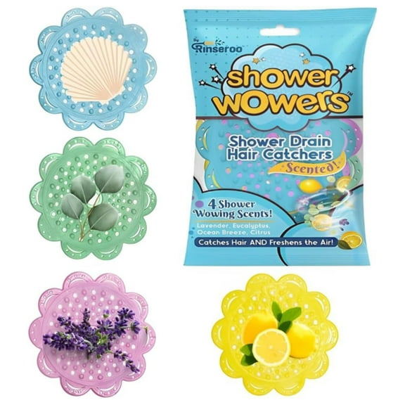 Shower Wowers: Scented Silicone Durable Hair Drain Catchers by Rinseroo