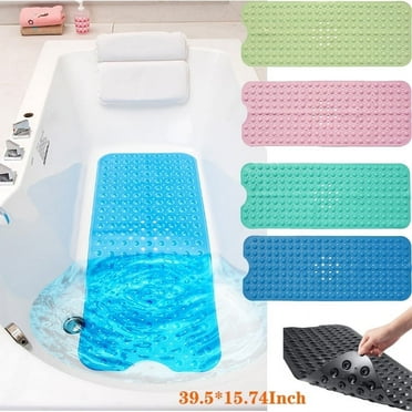 Sanmadrola Baby Bath Mat Non Slip Extra Long Bathtub Mat for Kids 40 X 16 Inch - Eco Friendly ...