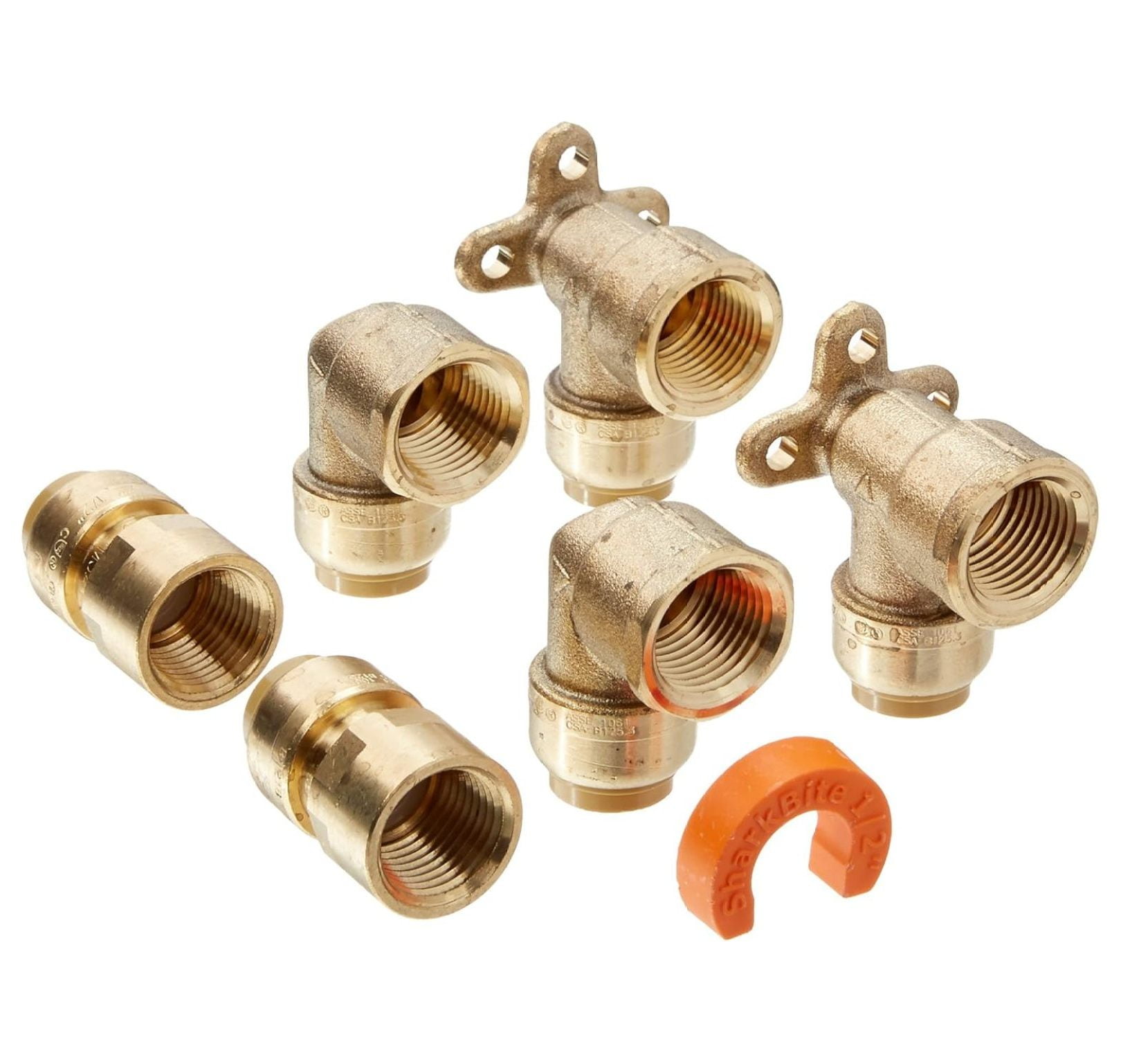 Shower and Tub Connection Kit, Push to Connect Brass Plumbing Fittings