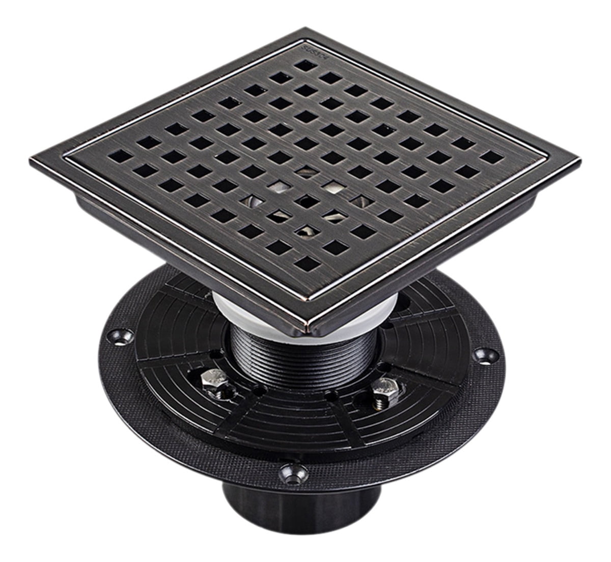 Shower floor drain grille Floor drain Stainless steel square grid floor ...