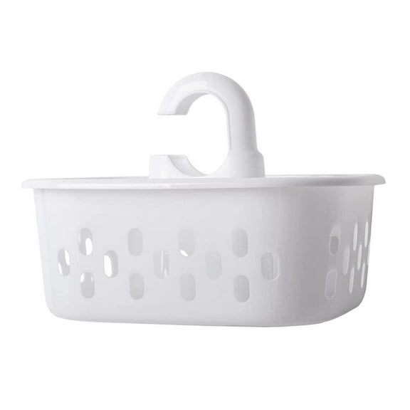 TAILTOSS 1Pc Portable White Bathroom Container with Handle for Bath Items and Facial Care Storage