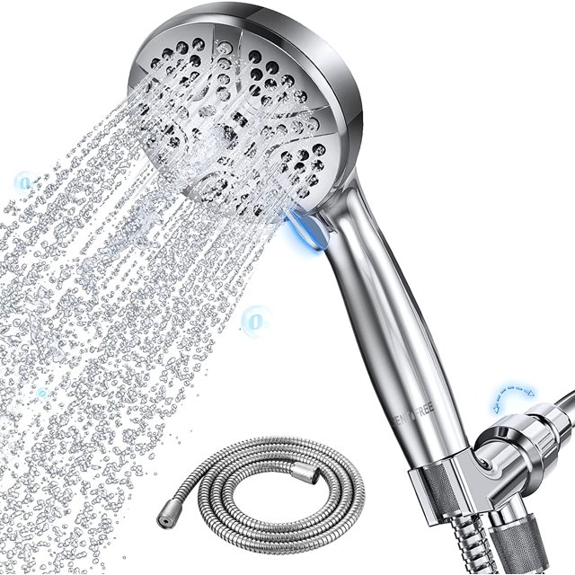 Shower head High Pressure, 4.3”6 Settings Handheld Shower Head with