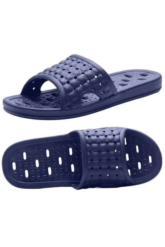 Shower shoes Drainage holes Lightweight Waterproof Quick drying Anti slip Suitable for all seasons Blue EU 43/44