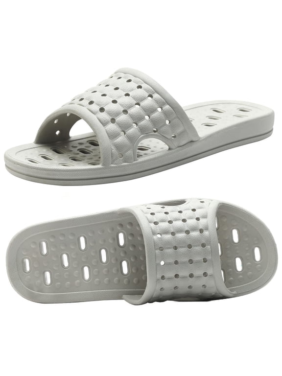 Shower shoes Drainage holes Lightweight Waterproof Quick drying Anti slip Suitable for all seasons Grey EU 41/42