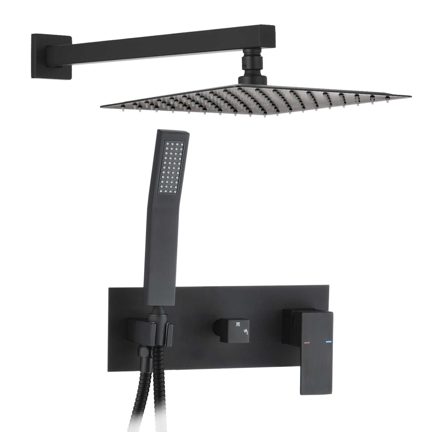 SFS-1060-BK10 10'' Dual Rainfall Shower System With 3-Spray Patterns, Ceiling Mounted And Rough-in Valve - View #11