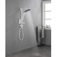 thumbnail image 1 of Shower system, ShowerSpas Shower System, with 10" Rain Showerhead, 4-Function Hand Shower, Adjustable Slide Bar and Soap Dish(White), 1 of 9