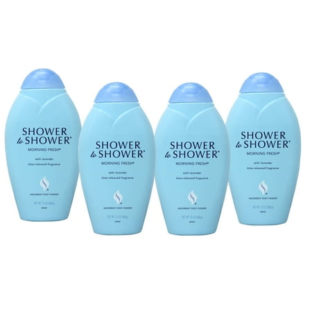 Shower to Shower Absorbent Body Powder, Morning Fresh with Lavender, 13-Ounce Bottles (Pack of 4)