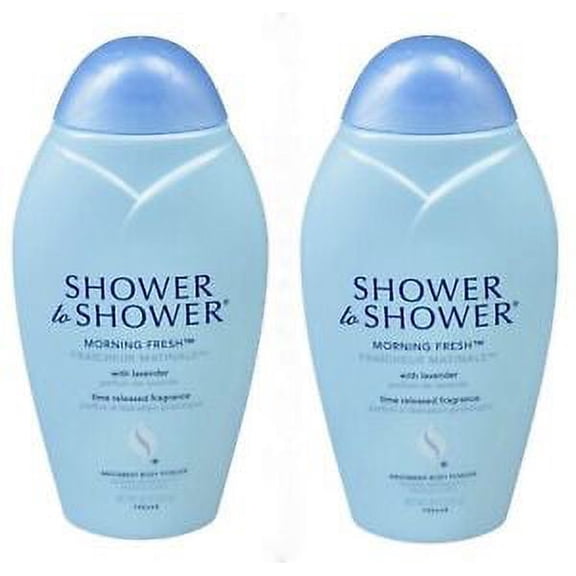 Shower to Shower Body Powder MORNING FRESH 8oz ( 2 pack ) BLUE