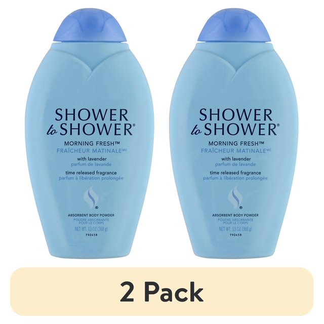 (2 pack) Shower to Shower Absorbent Body Powder, Morning Fresh