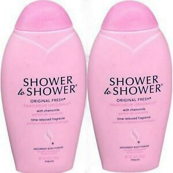 Shower to Shower Body Powder ORIGINAL FRESH 8oz (2 Pack) PINK