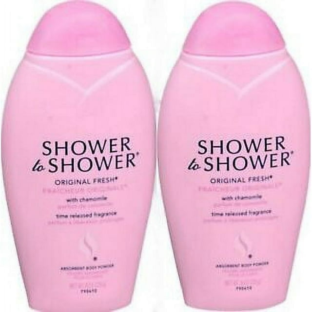 Shower to Shower Body Powder ORIGINAL FRESH 8oz ( 2 pack ) PINK