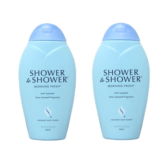 (2 pack) Shower to Shower Deodorant Powder Morning Fresh 8 oz