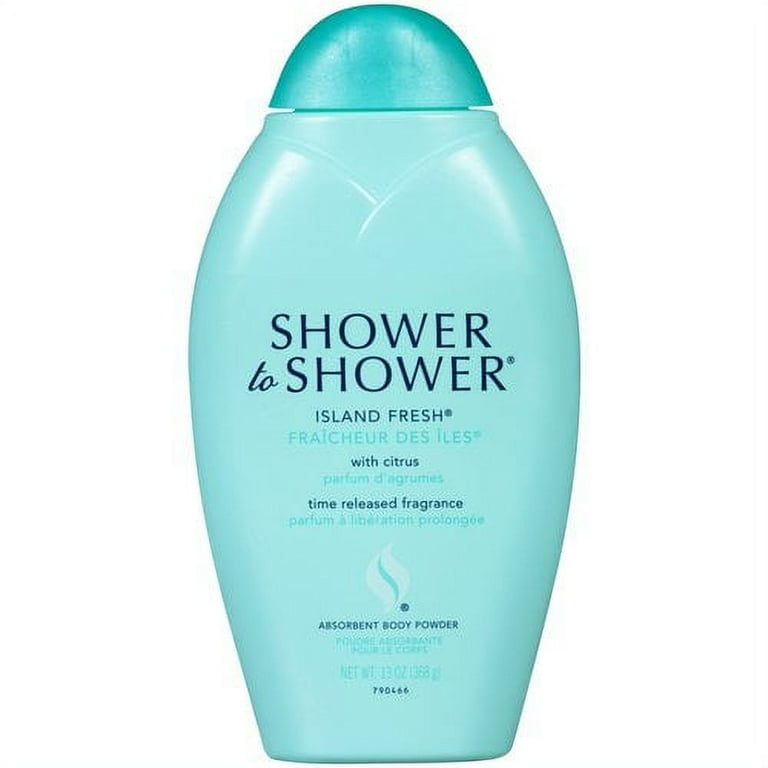 Shower to Shower Island Fresh with Citrus Absorbent Body Powder 13 oz