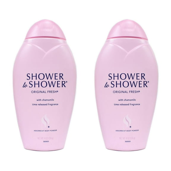Shower to Shower Original Fresh Absorbent Body Powder, 8 Oz (2 Pack)