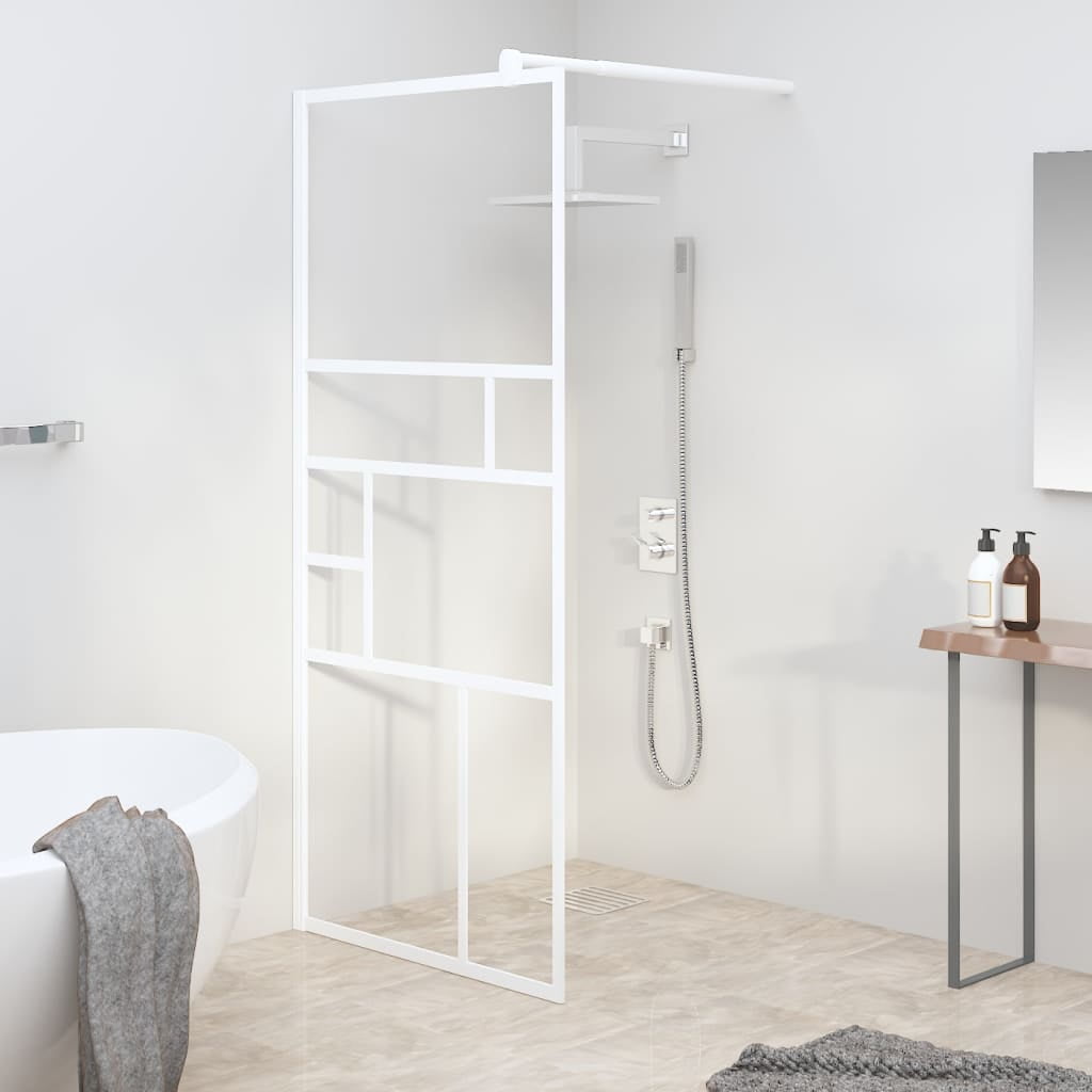 Shower wall for walkin shower 80x195 cm ESG glass white?