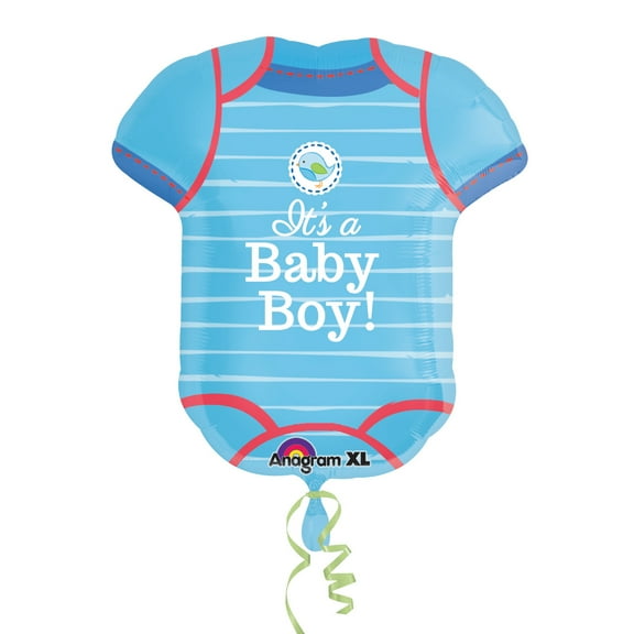 Shower with Love Boy Onesie Balloon (Each) - Baby Shower Party Supplies