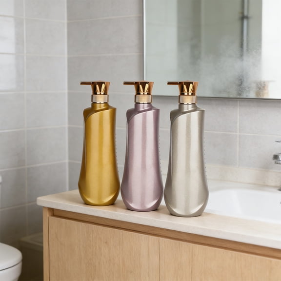 ShowerHand Soap Dispenser Bottle 500ml Pump • Refillable Plastic Bathroom Kitchen Countertop Sink Organizer • ReusableShampoo Container
