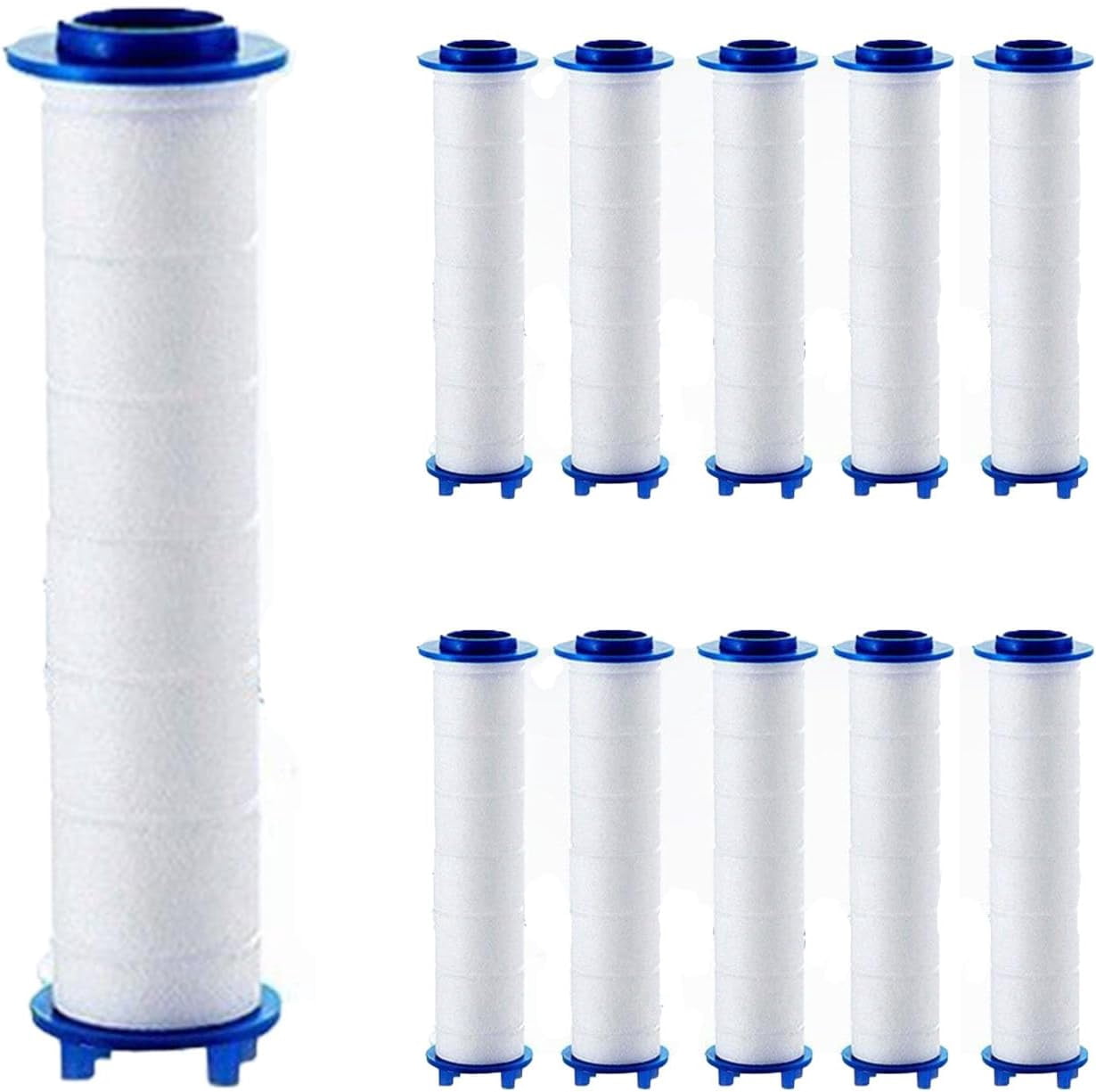 12 Pack Hydro Jet Shower Head Filter Cartridges - PP Cotton Replacement For Vortex Shower Heads