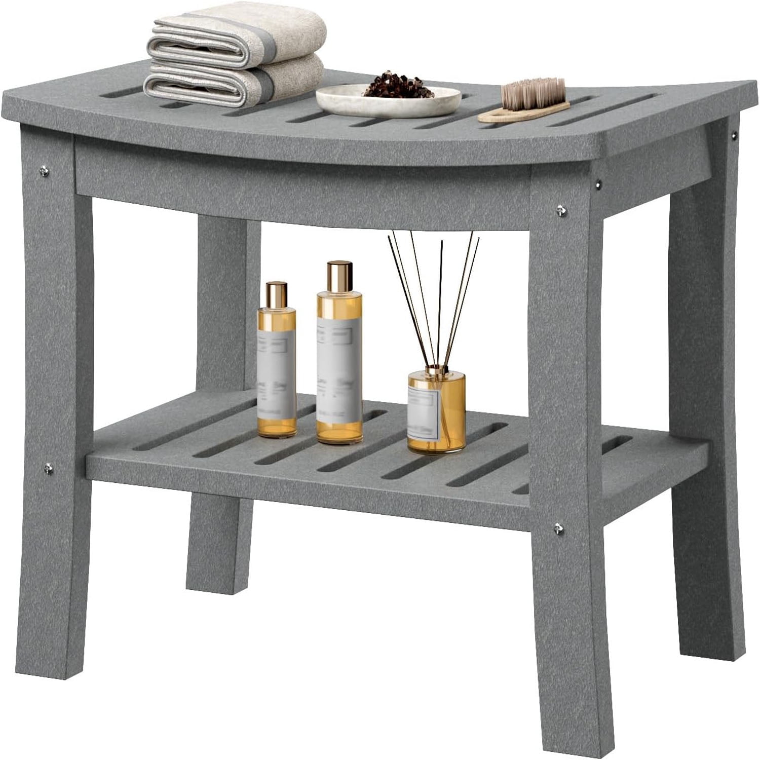 Showers Bench with Storage Shelf, Shower Bench for Inside Shower to Sit ...
