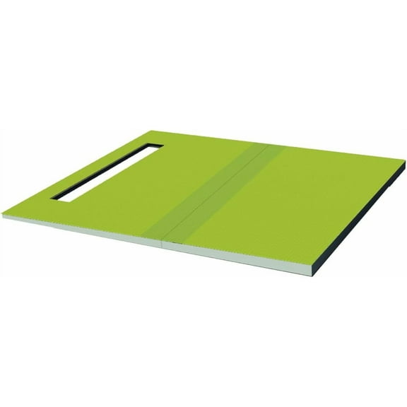 Showertec STL-TRAY132/112 Pre-Sloped Waterproofing Linear Offset Shower Tray, 52 Inch x 44 Inch Pre-Fabricated Base