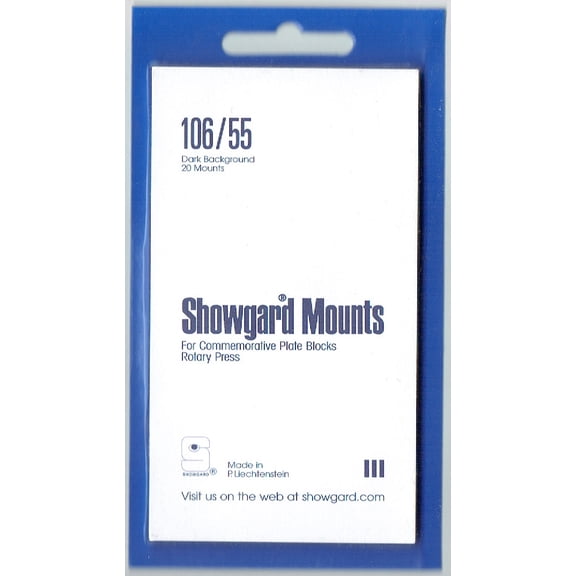 Showgard Stamp Mounts Size 106/55 Strip Black