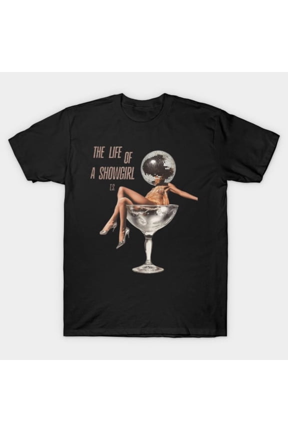 Showgirl Life Vintage Aesthetic Disco Ball Cocktail Martini Funny Retro G5186 T-Shirt, for men and women, Up to Size 5XL