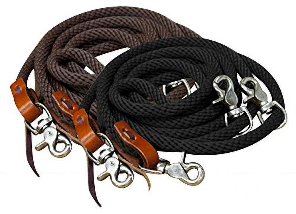 Redini Per Cavallo Showman In Nylon Intrecciato, 11 Piedi, Colore Rosso