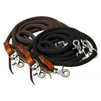 Showman 11' Round Braided Nylon Draw Reins