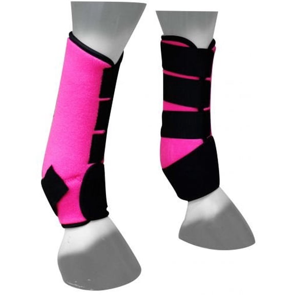 Showman 13" Tall Adjustable Neoprene Sport Boots (Pink)