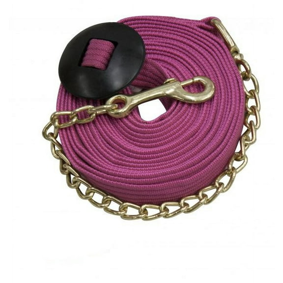 Showman 25' Cotton Lunge Line Horse Reins, Pink