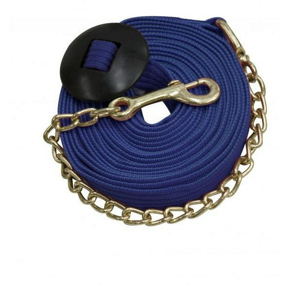 Showman 25' Flat Cotton Web Lunge Line w/ Brass Chain