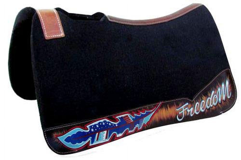 Tapis De Selle En Feutre Showman Avec Garniture En Fil De Fer