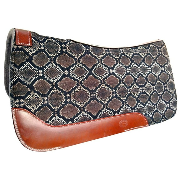 Showman 31" x 32" Snake Print Solid Felt Saddle Pad