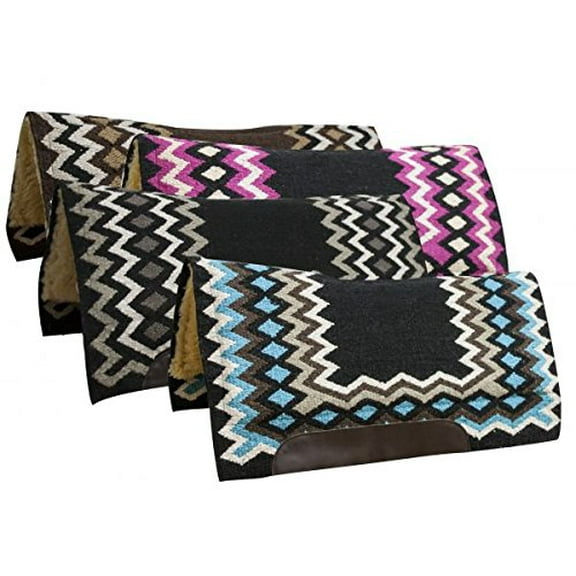 Showman 34"x36" Contoured Wool Top Cutter Style Saddle Pad