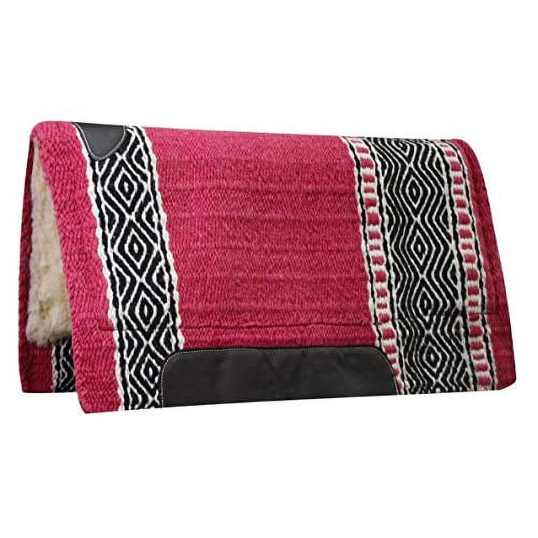 Showman 36x34 Wool Cutter Saddle Pad - 100% Wool Top With Kodel Fleece Bottom For Horses