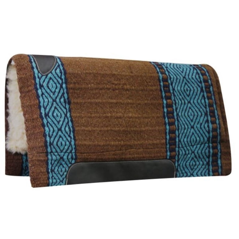 Showman 36x34 Wool Cutter Saddle Pad - 100% Wool Top With Kodel Fleece Bottom For Horses