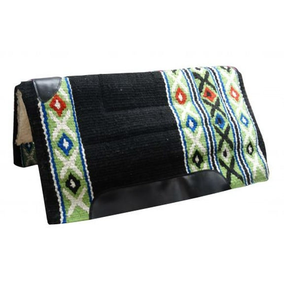 Showman 36" x 34" 100% Woven Wool Saddle Pad w/ Fleece Bottom