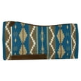 thumbnail image 1 of Showman 36" x 34" Aztec Wool Top Memory Felt Bottom Saddle Pad (Turquoise), 1 of 1