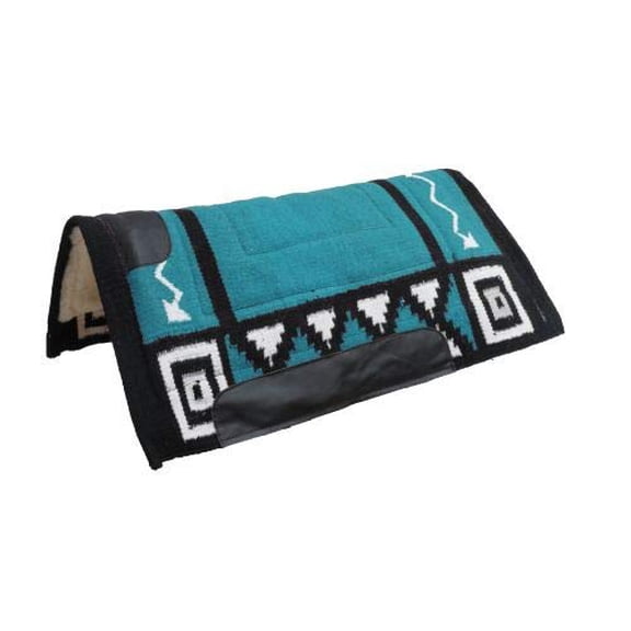 Showman 36" x 34" Woven Wool Top Cutter Style Saddle Pad (Teal)