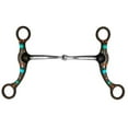 thumbnail image 1 of Showman 5 1/2" Brown Steel Bit w/ Copper & Turquoise Studs, 1 of 1