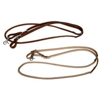 Showman 5/8" x 7' One Piece Leather Rolled Middle Roping Rein w/ Conway Buckles