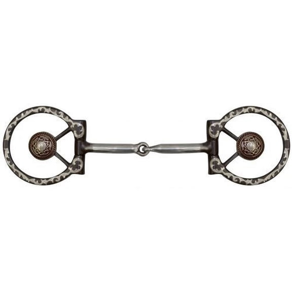 Showman 5" Brown Steel Concho Bit w/ Snaffle Mouth
