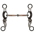 thumbnail image 1 of Showman 5" Brown Steel Engraved Snaffle Bit, 1 of 1