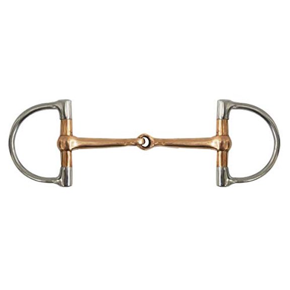Showman 5" Copper Broken Snaffle D-Ring Bit