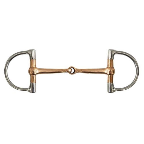 Showman 5" Copper Broken Snaffle D-Ring Bit