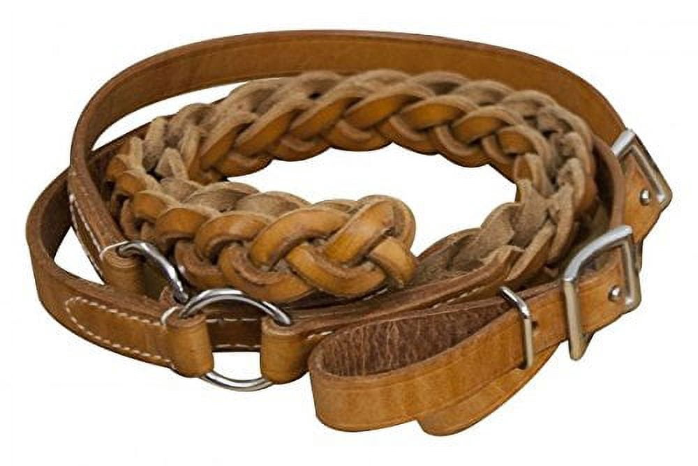 New! Showman Men's Argentina Cow Leather Wrangler's Weave Spur Strap main image 0