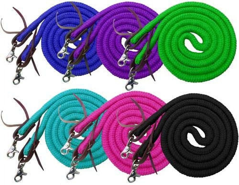 Rênes En Cordage Cuir De Vache Showman Avec Point De Fouet - Modèle 5652
