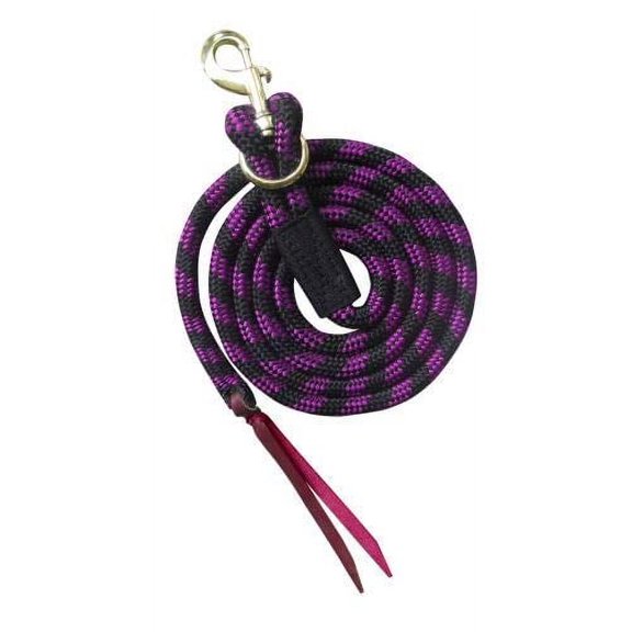 Showman 8' Nylon Pro Braid Lead Rope w/ Removable Brass Snap (Pink)